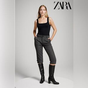 🛍️SALE🛍️ Zara Women’s Vintage Wool Tweed Fashion Breeches Capri Pants